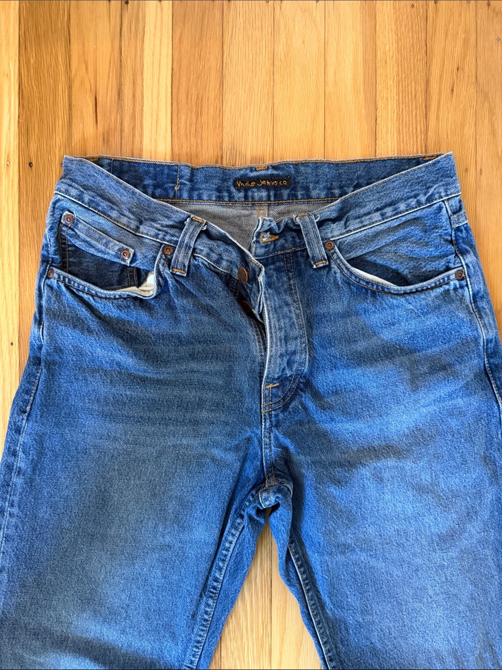 Nudie Jeans Steady Eddie II Organic Cotton Tapered Denim Jeans – Great Condition